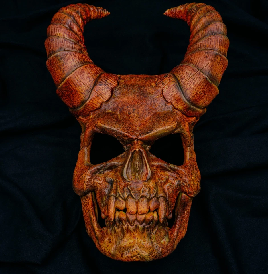 Skull Mask, Premium Collectible Cosplay and Home Decor Mask, Oni Mask - Image 2 of 4