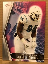 JEFFREY GUNTER(CENTRAL ARKANSAS)2022 SAGE SILVER ROOKIE FOOTBALL CARD