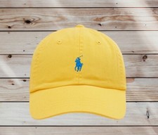 Polo Ralph Lauren Mens Embroidered Cotton Chino Classic Baseball Cap | Yellow