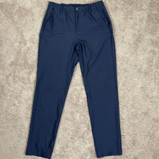 Marc New York Commuter Pant Mens 32x32 Navy Blue Slim Fit 4 Way Stretch Travel