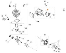 Marmitta silenziatore ORIGINALE OLEOMAC per motosega GS 651 50250283R