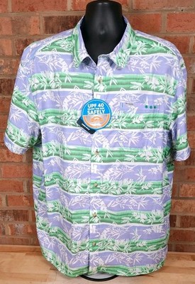 Columbia Mens Super Slack Tide Camp Shirt Short Sleeve 2XL Button Down NEW
