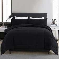 Comforter Set -All Season Bedding Comforters Sets with 1 Pillow Twin Black