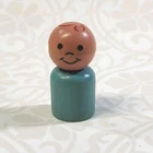 Vintage Wood Body Fisher Price Baby Little People,  toy,  preschool