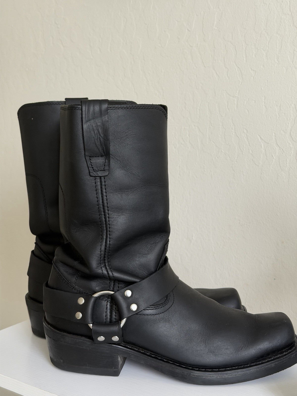 DURANGO Black Square Toe Engineering Harness Boot… - image 1