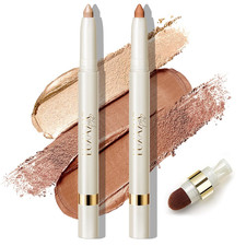 2PCS Eyeshadow Makeup Stick, Cream Shimmer, Eyeshadow Highlighter Makeup Eye Bri