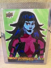 2018 Upper Deck Marvel Avengers Infinity War sketch Nebula by Kevin Cameron
