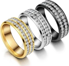 BBTO 3 Pcs Men's Tie Ring Clasp Necktie for Neckties Solid Tacks... 