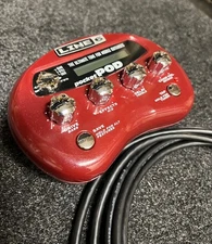 Line 6 Pocket Pod Mini Amp Modeler Multi Effects Processor with data cable