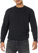 Men's Long-Sleeve Lightweight Fleece French Terry Crewneck Sweatshirt