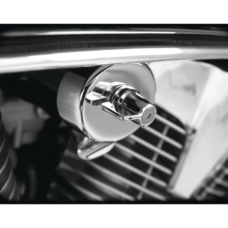 Válvula de cubierta de combustible cromada Show - acero estampado 55-301 Foto 2 de 4