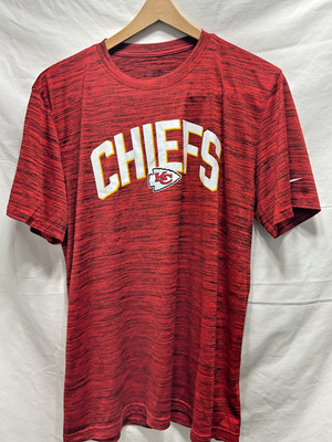 Nike NFL On Field Apparel Kansas City Chiefs Red Black heathered SS T shirt sz M