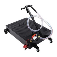 15 Gal Low Profile Oil Drain Pan with 155W Electric Pump T-Handle 8.2ft Pipe SUV
