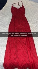 prom red dress size small wore once