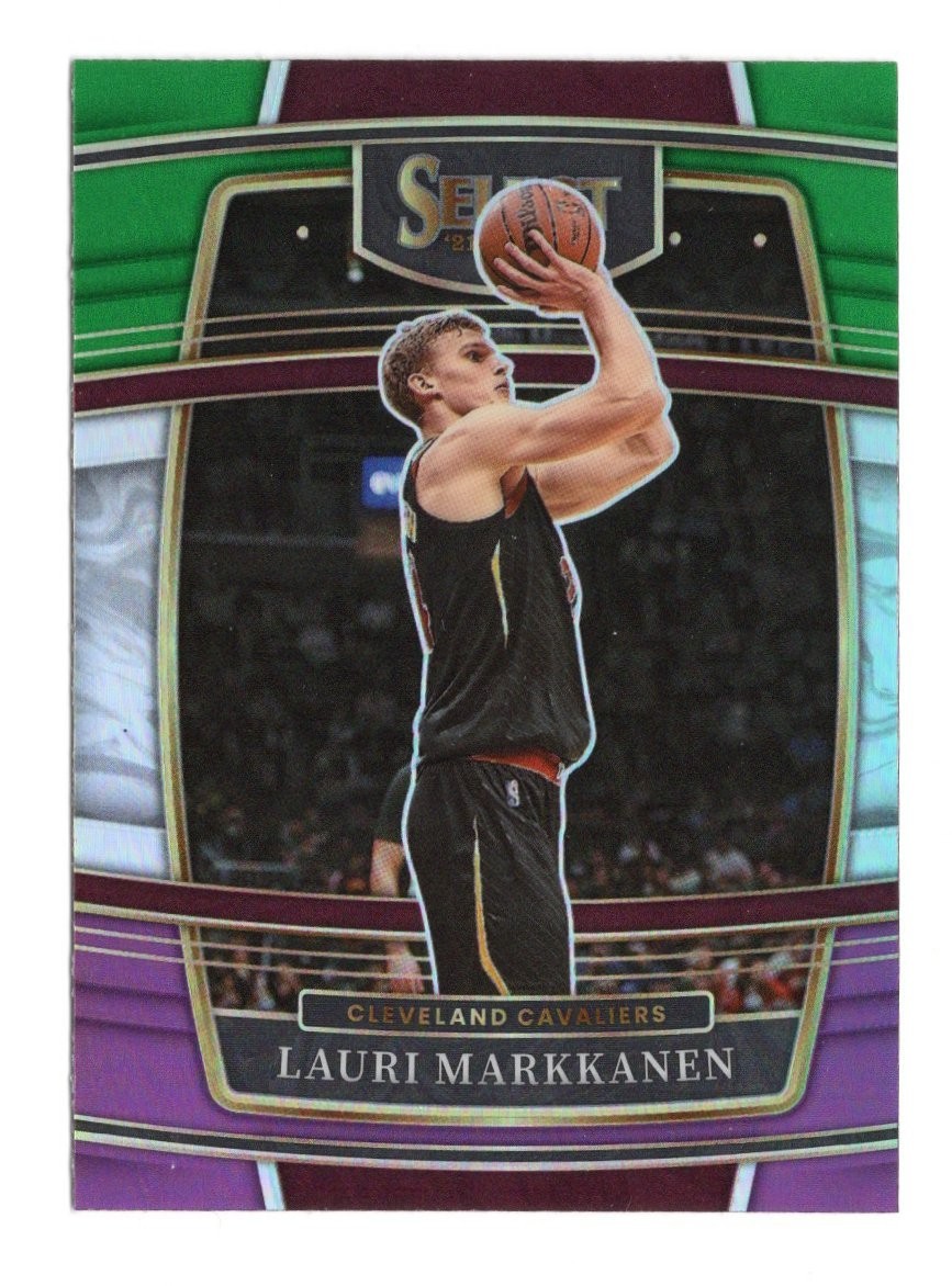 Lauri Markkanen 2021-22 Select #90 Green White Purple Prizm Parallel Cavaliers