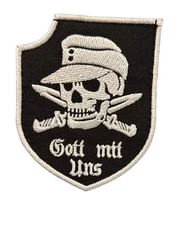 German Skull Patch Replica Embroidered Badge Historical Reenactment Collectible