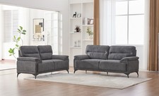 Amazing Sofas 3+2 KANSAS LARGE SOFA CHENILLE FABRIC-Fire resistant-foam filled