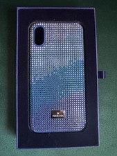 Swarovski Crystal Blue Anniversary iPhone X XS Case Apple Phone Cover