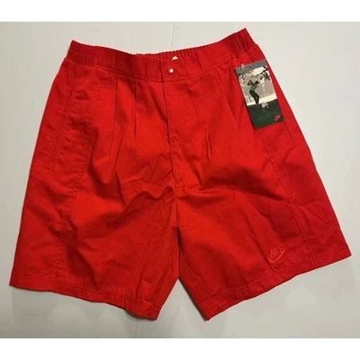 VTG Y2K Nike Golf Mens Red Pleated Elastic Waist Shorts 1AG165 Size Medium NWT - Image 1 of 4
