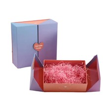 Set of 2 Pink/Purple Gradient Gift Box and Gift Bag Sets