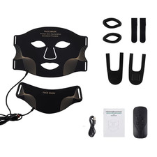 Silicone LED Mask Face and Neck 7 Colors LED Photon Red Light Infrared Therapy F