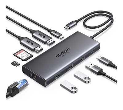 UGREEN Revodok Pro 210 USB C Docking Station Dual HDMI 10 IN 1 USB C Hub NEU!