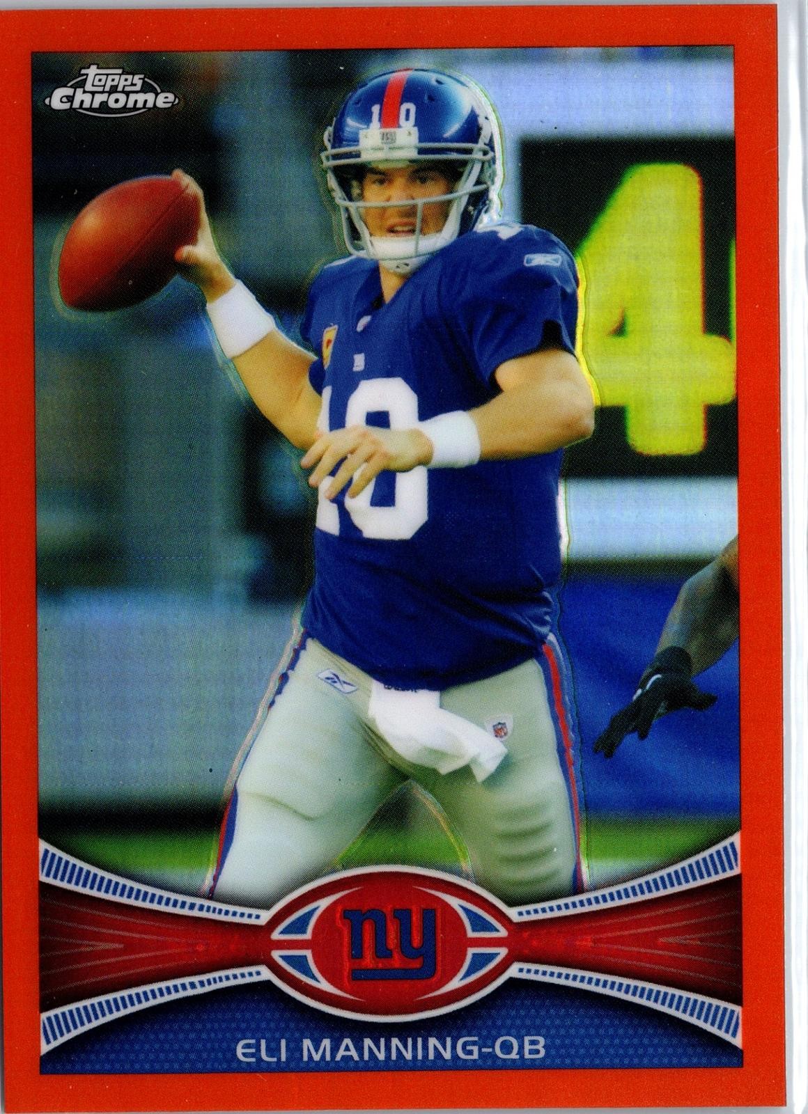 2012 Topps Chrome #103 Eli Manning Orange Refractor