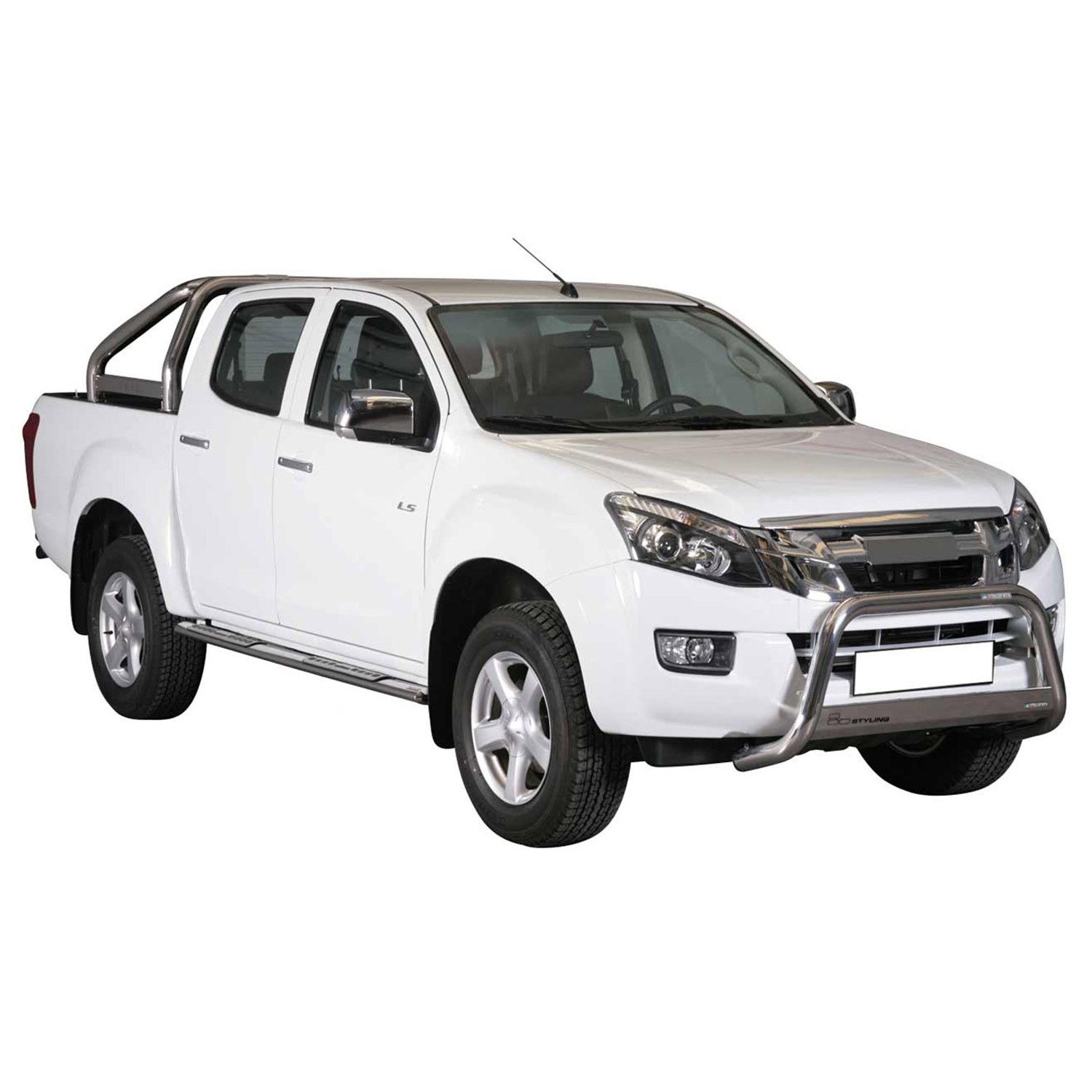 Pare-buffle Isuzu D-Max 2012-2019 acier gris idéal pour le tout-terrain