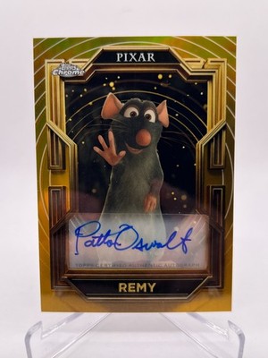 2025 TOPPS PIXAR GOLD REMY/PATTON OSWALT AUTOGRAPH NO. AA-PO