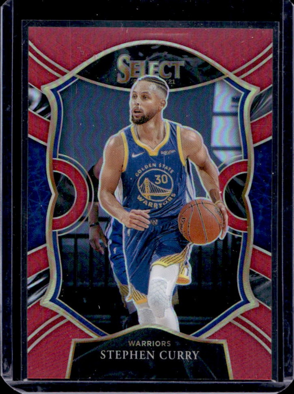 2020-21 Select Stephen Curry Red Prizm Concourse #111/199 Warriors