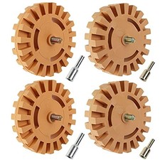 4PCS Decal Remover Eraser Wheel Tool Kit, 4inch Rubber Power Drill 4 Pack