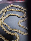 gold and pearl twisted chain necklace — photo 3
