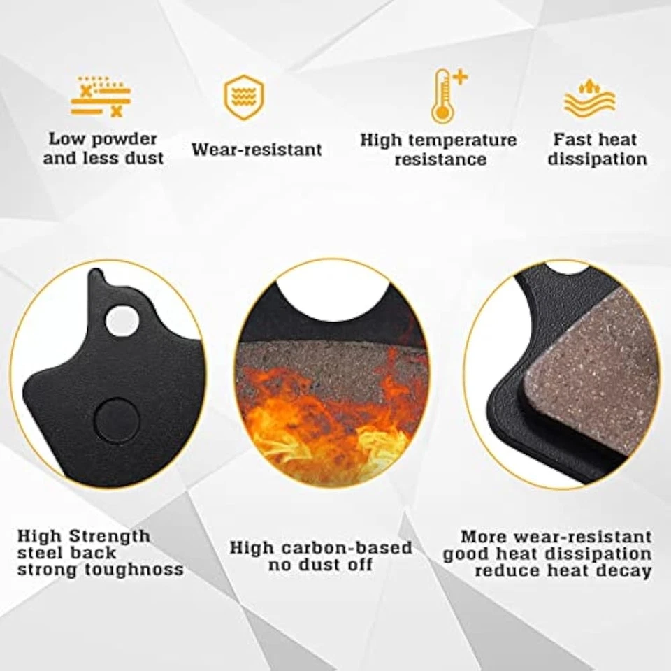 Front Rear Carbon Fiber Brake Pads for Harley FLHTCU-I Electra Glide Ul Foto 4 de 4