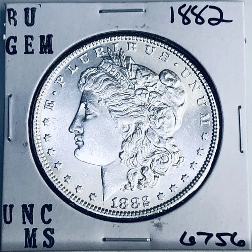 1882 BU GEM MORGAN SILVER DOLLAR UNC /MS+++ U.S. MINT RARE COIN 6756