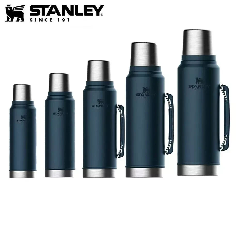 Stanley Legendary Classic Isolierflasche 1,9L 1,4L 1L 750ml 470ml Thermoskanne Navy Neu
