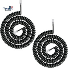 Telephone Phone Handset Cable Cord, Coiled Length 1.56 to 13 Feet Uncoiled Landl