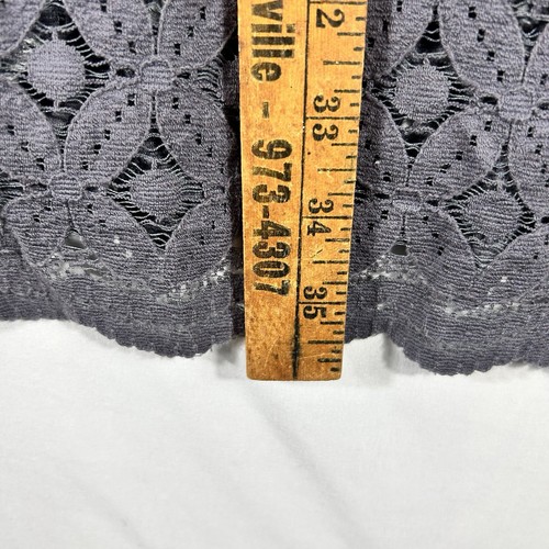 Garnet Hill Gray Floral Bohemian Easy Lace Sheath Dress Lace Overlay Lined SZ 10 - Picture 8 of 8