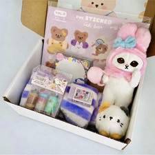 Kawaii Gift Set Bundle 7 Items Plush Keychain...