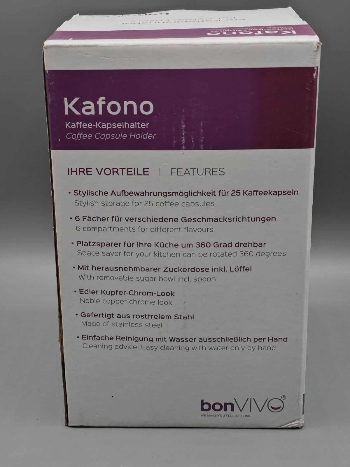 BonVivo Kafono Kaffeekapselhalter 25 Kapseln Espresso Kapsel Organizer Ansicht 3