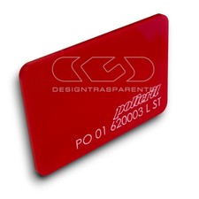 Lastra plexiglass colorato rosso pieno Policril 620003 su misura