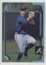 2015 Bowman Draft Chrome Sky Blue Refractor Braxton Davidson #186 3d6