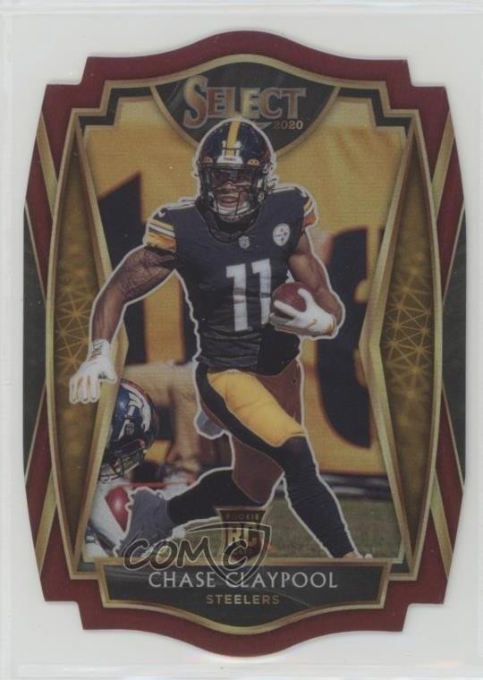 2020 Panini Select Premier Level Maroon Prizm Die-Cut Chase Claypool #170 1r17