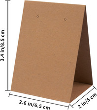 50 Pcs Standing Earring Display Cards, Earring Cards for Selling Earring Hold...