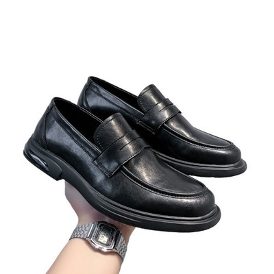 Men Soft Bottom Loafers Handmade Flat Shoes Casual Leather Driving Dress Shoes