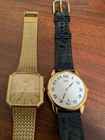 Vintage Seiko (2) Mens Watches Gold Tone New Batteries