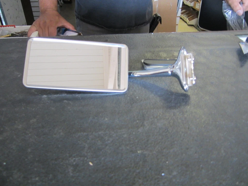 ESPEJO LATERAL RECTANGULAR BRAZO LARGO ESPEJO HOT RODS PERSONALIZADO C5003 1 PIEZA Foto 3 de 4