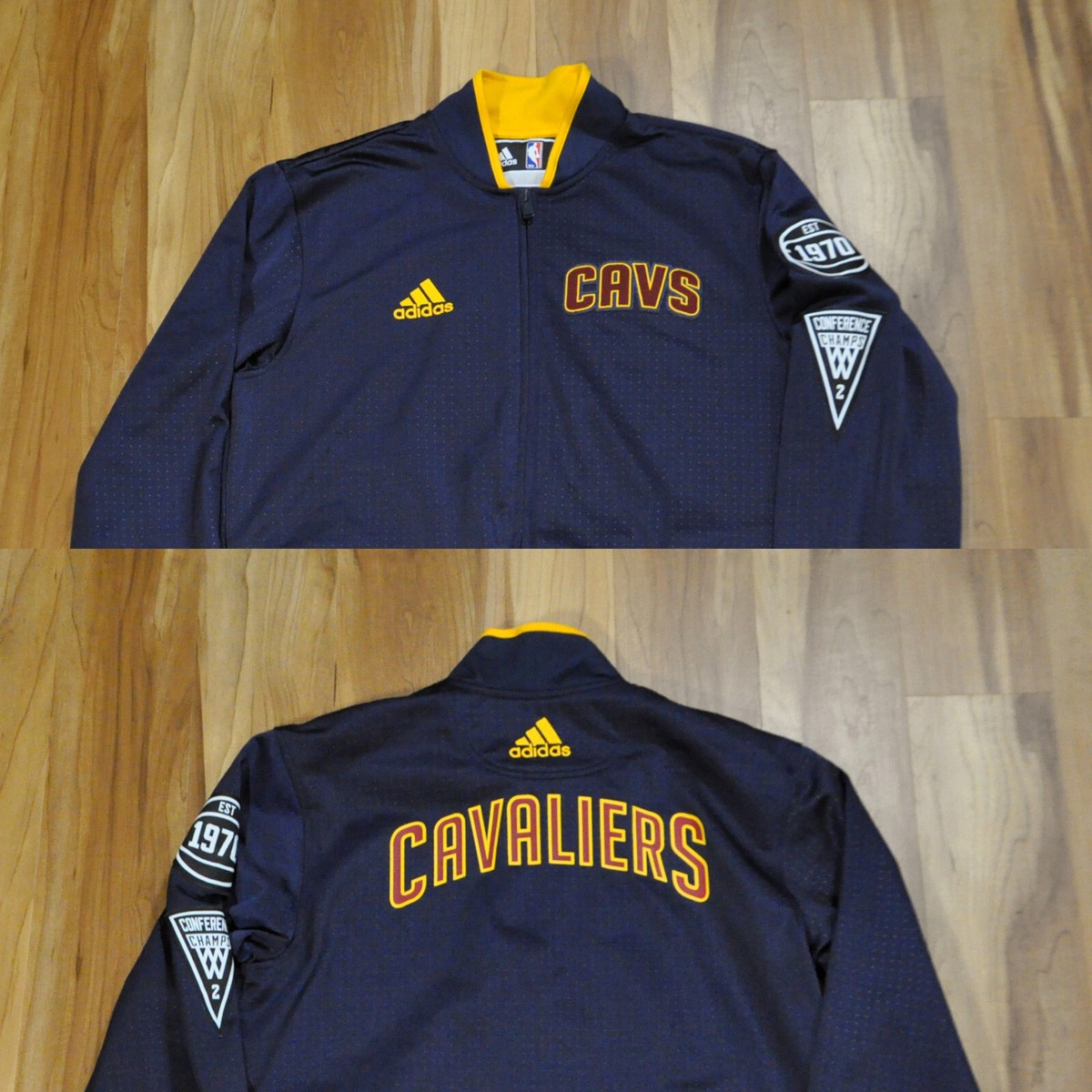 adidas NBA CAVALIERS ウォームアップウェア L バスケット Cleveland Cavs Adidas Jacket On-Court 15-16 Warmup LeBron Kyrie
