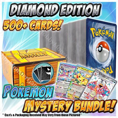 Pokémon TCG Card Mega Pack Mystery Bundle -Diamond Edition- 4 Random EX, GX, V