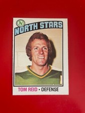 1976-77 O-Pee-Chee hockey set break #123 Tom Reid - Minnesota North Stars NRMT