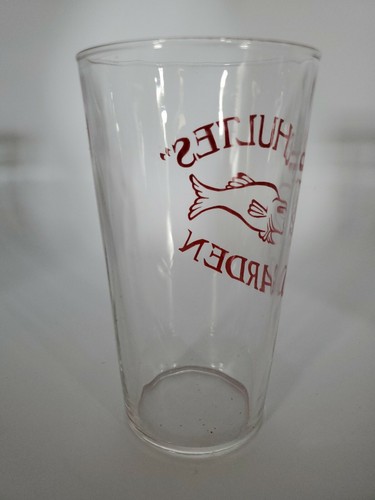 Rare Vintage SCHULTES" GARDEN FISH BEER GLASS Chinese Restaurant Fish Farm - Picture 3 of 3